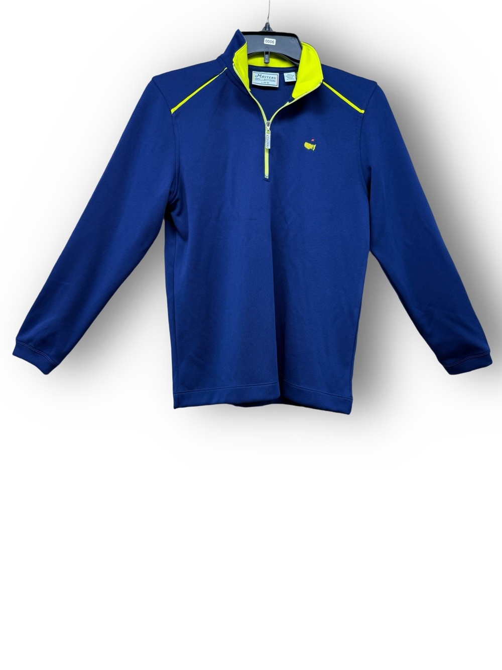 Masters Royal Blue Quarter-Zip Pullover with Neon Yellow Trim